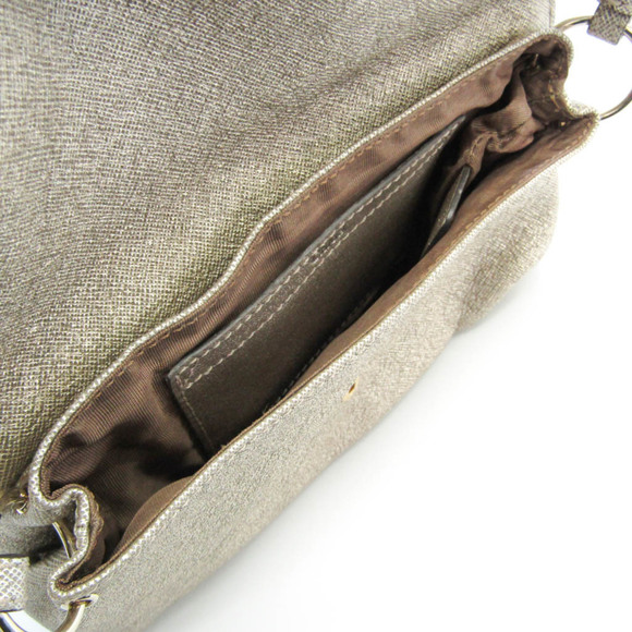 CHLOE Ribbon Women's Coated Canvas Shoulder Bag,Tote Bag Gold - Picture 3 of 10